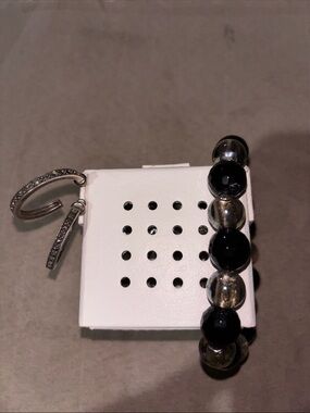 Judith Jack Black and Silver Hoop Earring Set